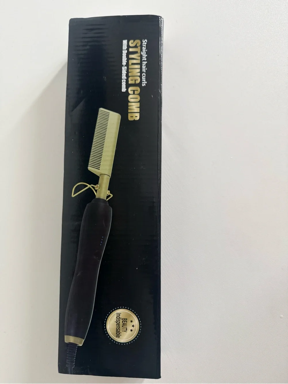Styling Comb Men’s Hair Straightener - Black